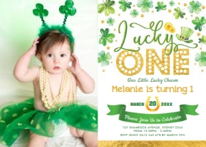 SP1 - Lucky One Photo Invite B design preview