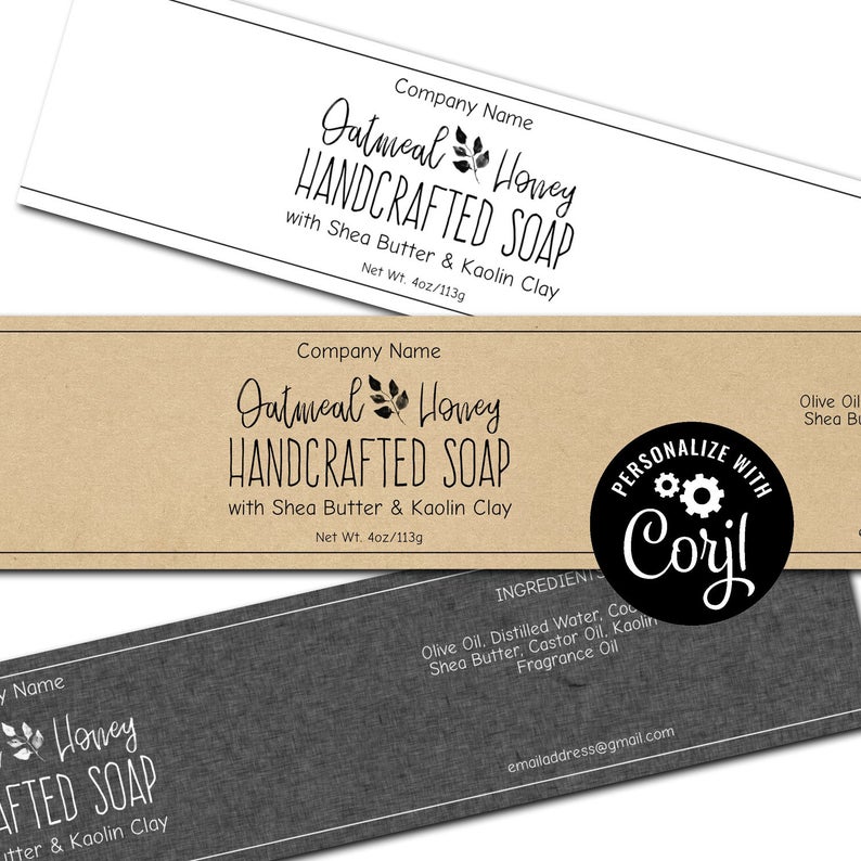Cigar Band Soap Label Template