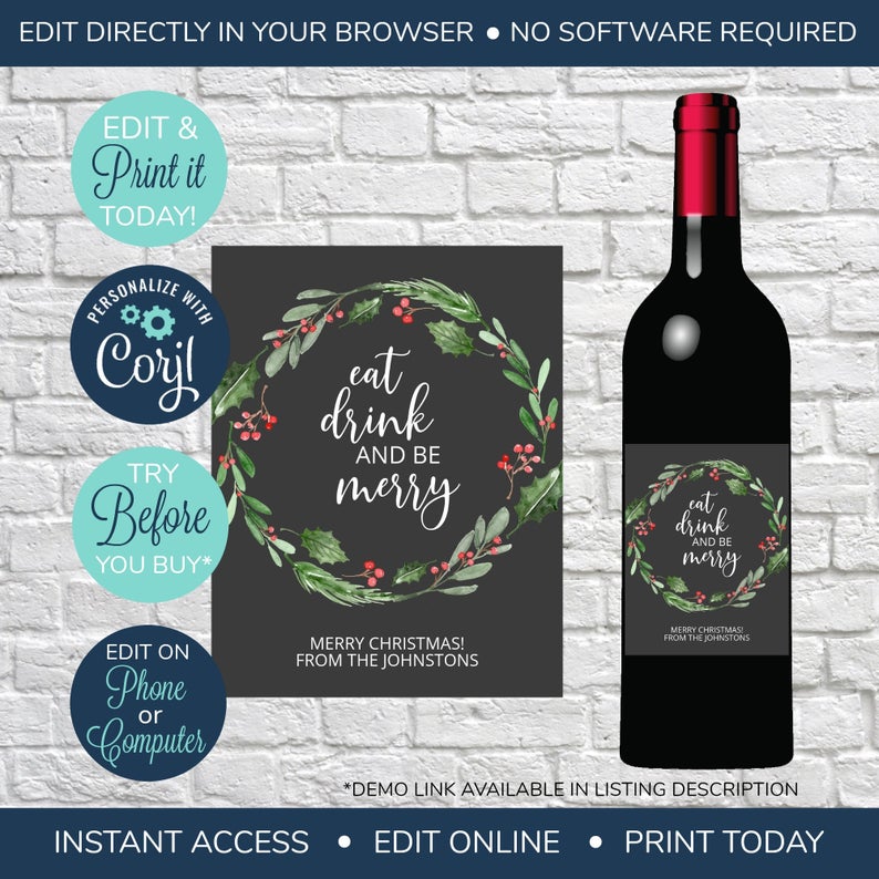 Mean Girls Wine Bottle Labels Mean Girls Party Mean Girls Decorations  Printable Wine Labels (Instant Download) 