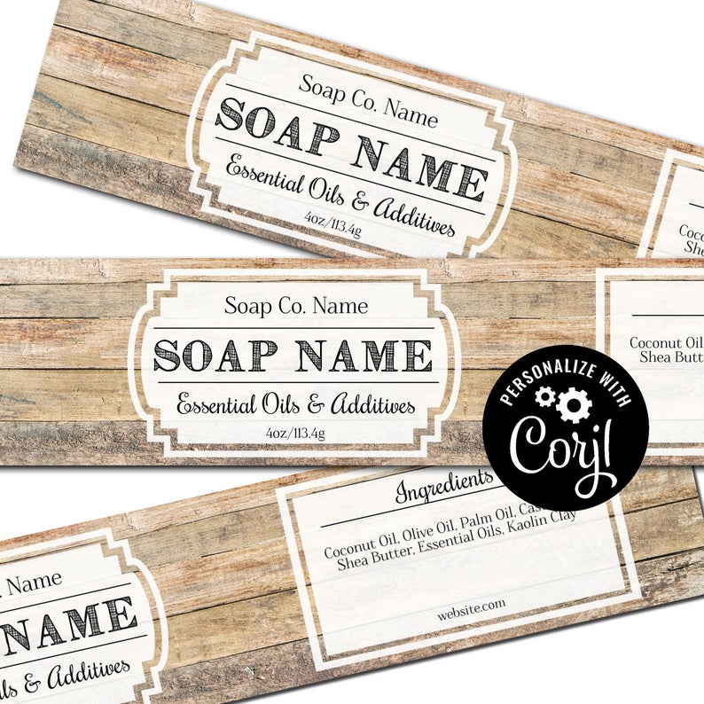 Downloadable Free Handmade Soap Label Template Photo about Hand drawn